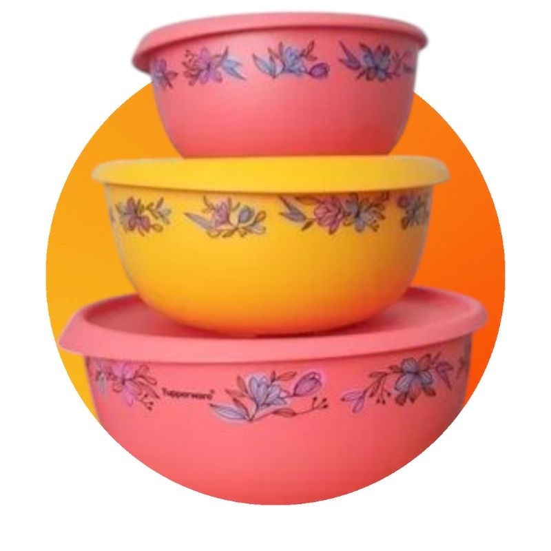 Kit Tigela Toque Mágico Hibisco Tupperware