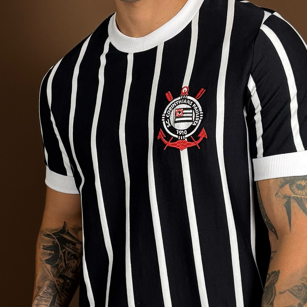 Camisa Corinthians Retrô Basílio 1977 Masculina Oficial em Oferta na Shopee