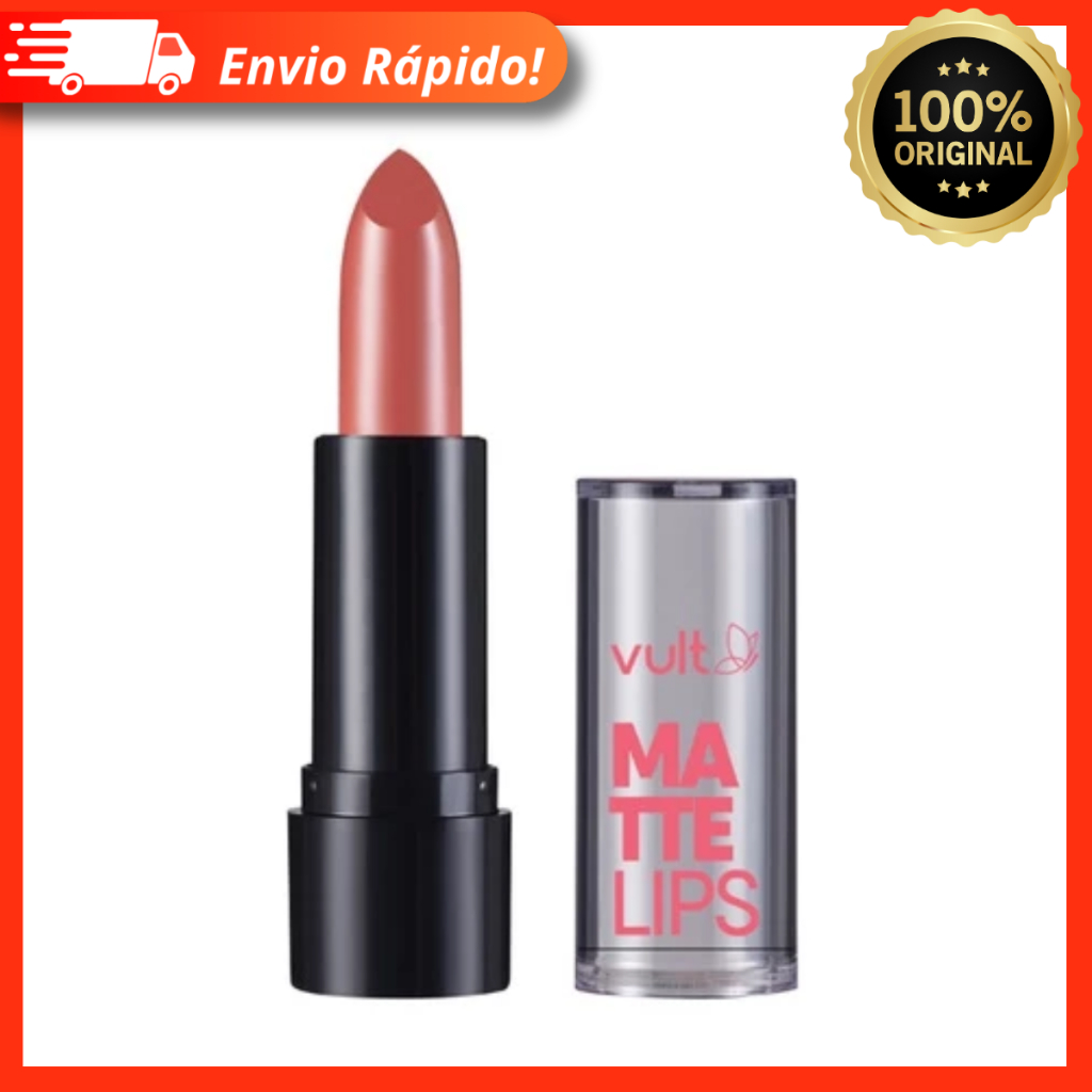 Batom Matte em Bala Lips - Vult - Alta Pigmentação e Cobertura