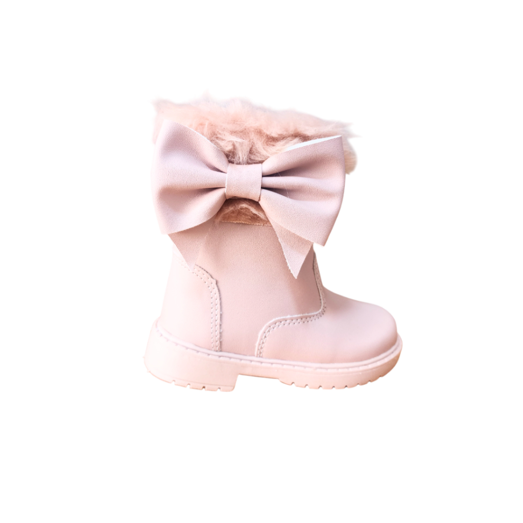 Bota Coturno infantil da moda laço lateral