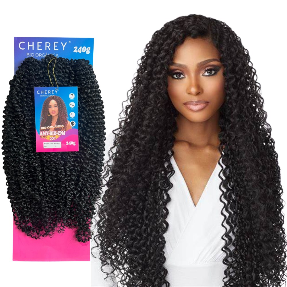 Cabelo Bio Orgânico Cacheado Amy Para Crochet Braids 240g + Agulha em Oferta na Shopee