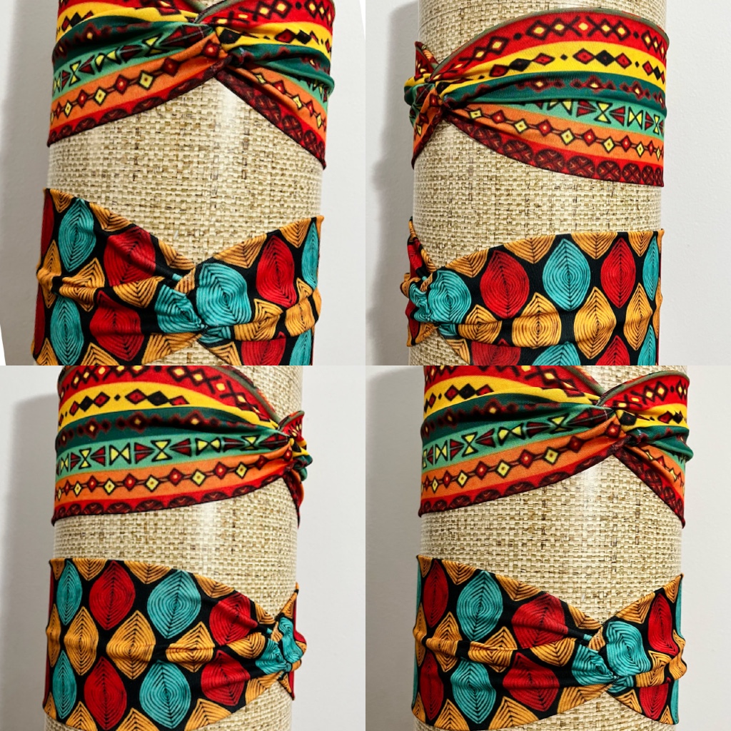 ( KIT 2 e 5 UNIDADES ) Turban Faixa Headband Turbante Africana Capulana Turban Tiara Étnicas