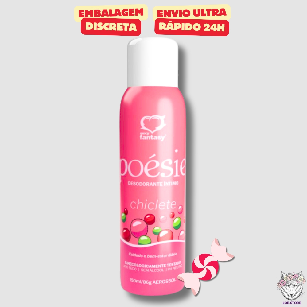 Desodorante Intimo Poésie Chiclete 150ml Sexy Fantasy - Sexy Shop