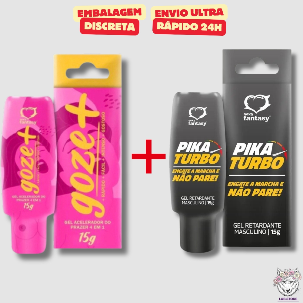 Kit Gel Masculino Pika Turbo 15g + Gel Goze+ Lubrificante Feminino 15g Sexy Fantasy - Sexy Shop em Oferta na Shopee