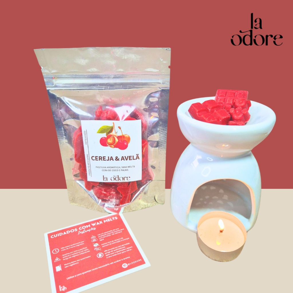 Wax melts / pastilhas aromáticas de cera vegetal 30 gr / Uso em Difusor de Aromas elétrico ou rechaud a vela - La Odore