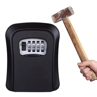 Mini Cofre Parede Senha Segura Guarda Dinheiro Joias Chaves Discreto Casa Apartamento Airbnb Preto em Oferta na Shopee