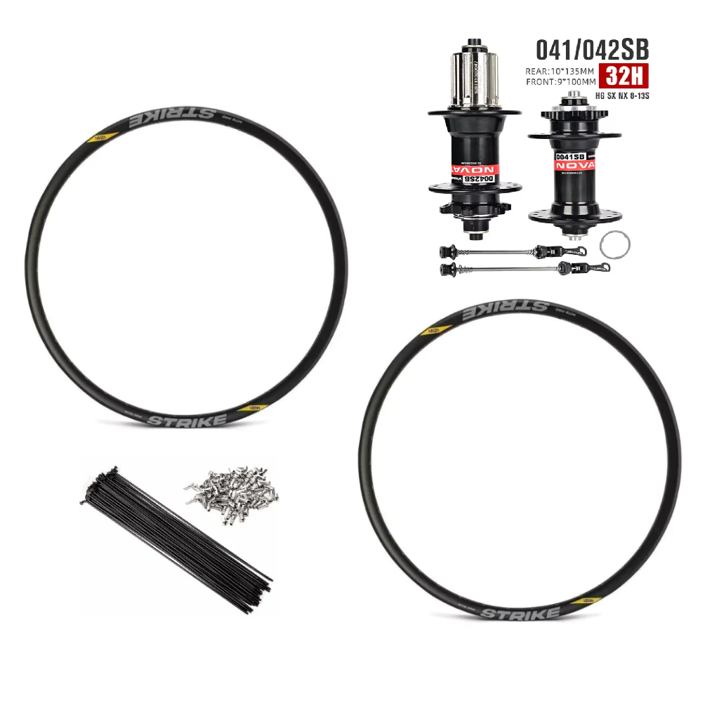 Rodas Vzan Strike + Cubos Novatec 041/042 + raios Inox Richman - (RODA MONTADA)