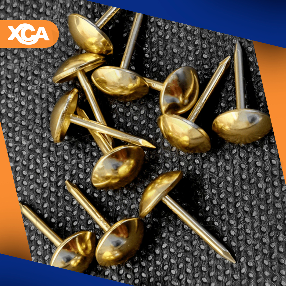 Tachinha Percevejo Latona Dourado Ouro Metal Kit Com 200  11X10MM