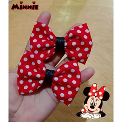 laço da Minnie infantil para bebê e criança menina Par no bico de pato