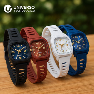 Relógio Feminino De Moda Coreano À Prova D'água Analógico Esportivo De Silicone