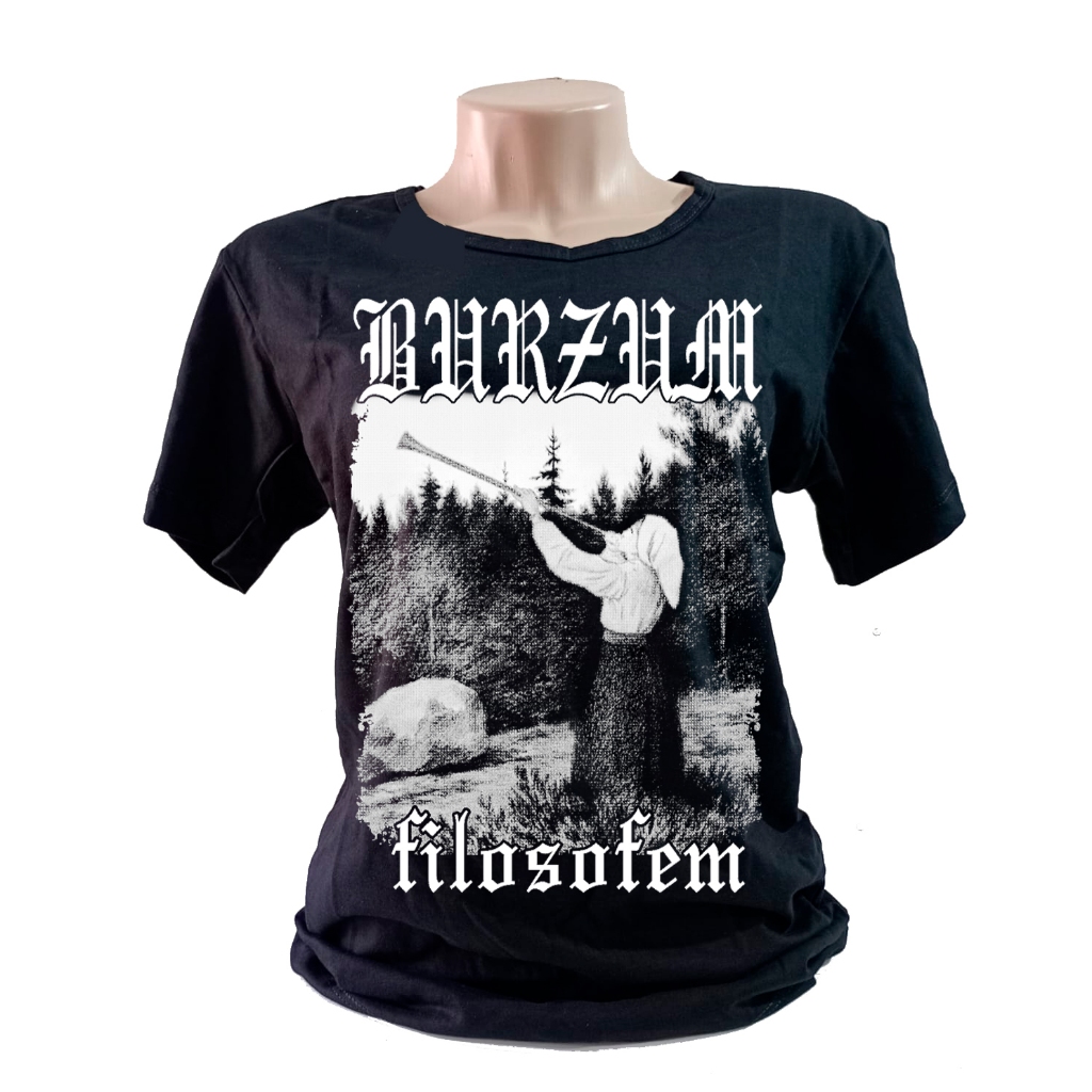 Camiseta babylook feminina Burzum Filosofem Black Metal