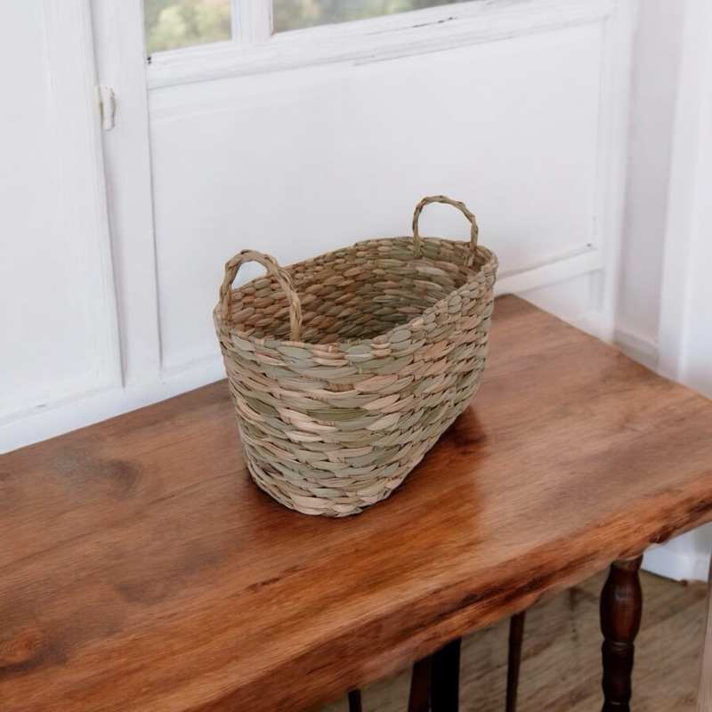 Cesta Paozeira com alça em Palha de Taboa P