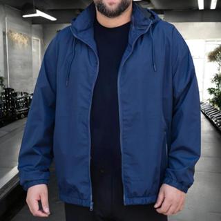 Jaqueta Corta Vento Plus Size Masculina Impermeável Capuz Zíper Treino Corrida em Oferta na Shopee