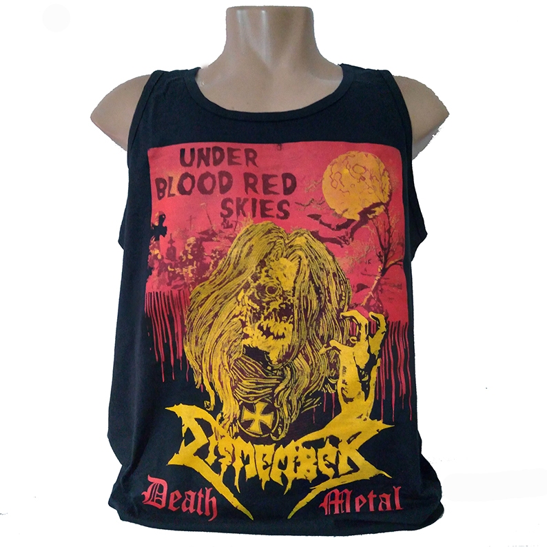 Camiseta Dismember Under Blood Red Skies Regata Death Metal