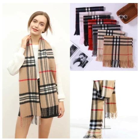 Cachecol Xadrez Feminino Lenço Pashmina Echarpe Masculino Unissex Para Frio Inverno em Oferta na Shopee