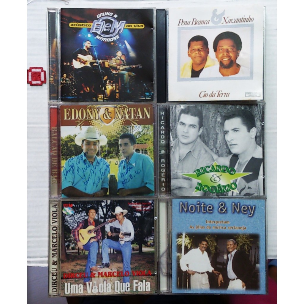 Cd Bruno e Marrone + Pena Branca + Edony e Natan = 6 Cds