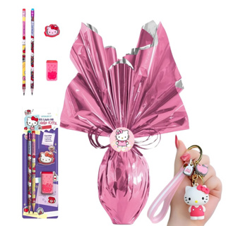 Kit Ovo de Páscoa Hello Kitty Chocolate 250g + Chaveiro + Itens Escolar Papelaria Infantil em Oferta na Shopee