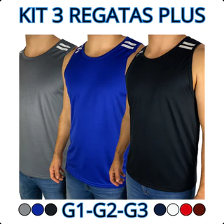 Kit 3 Regatas Esportivas Masculinas Dry Fit – Conforto para Academia e Atividades Físicas