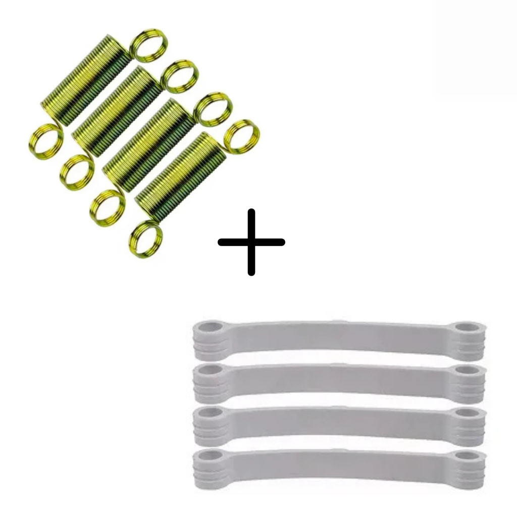 Kit Tirante Branco + Mola Para Maquinas De Lavar Roupas em Oferta na Shopee