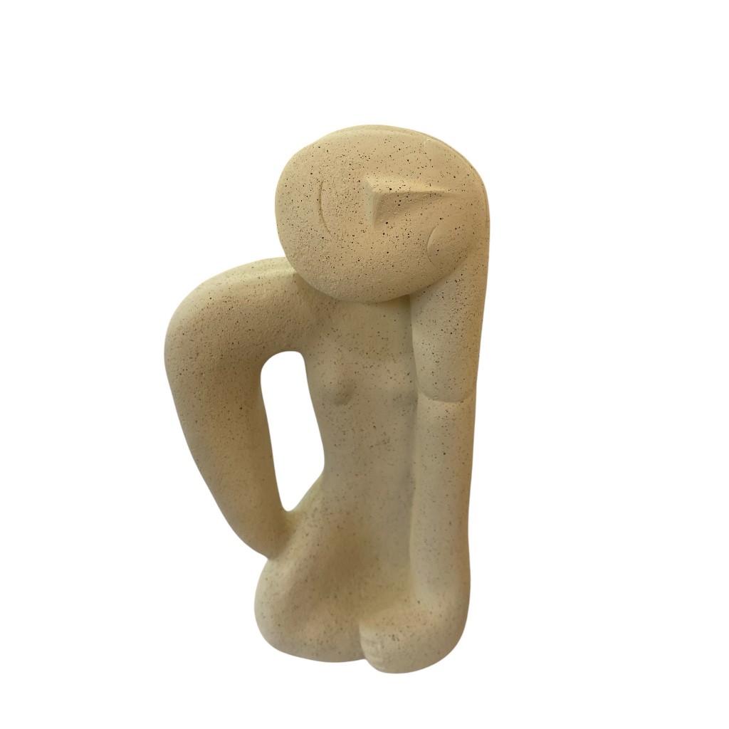 Escultura Baseada na Tarsila do Amaral na cor bege estatua 32 cm decorativa sala escritório