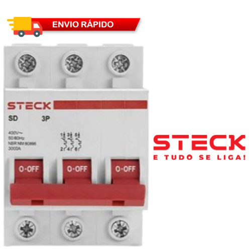 DISJUNTOR TRIPOLAR DIN * * STECK * * C DE 10A À 100A