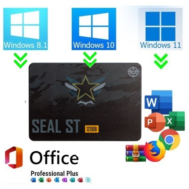 SSD 128GB 256GB 512GB com win 7 10 11 em Oferta na Shopee