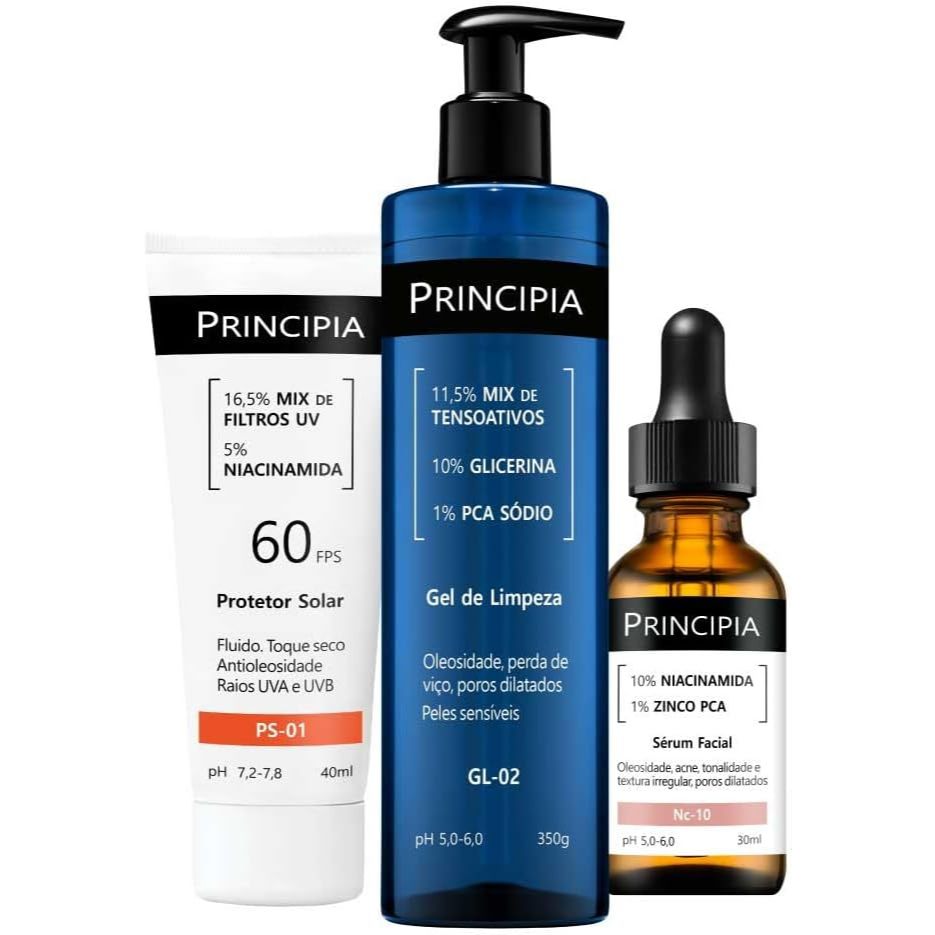 Kit Principia skincare Anti Oleosidade KIT GL-02 + NC-10 + PS-01 + BRINDE!!