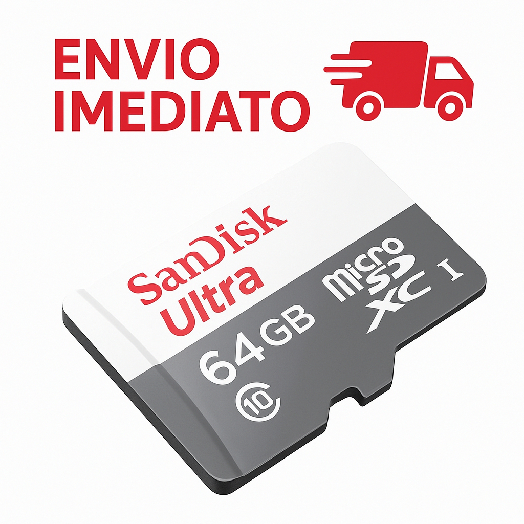 Cartão Micro SD Sandisk Ultra 64GB | Classe 10 + Adaptador | Celular, Câmera, Switch