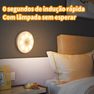 Luz Noturna LED Sensor Luminárias Lâmpada USB Recarregável Sem fio Com Luz Quente e Fria …