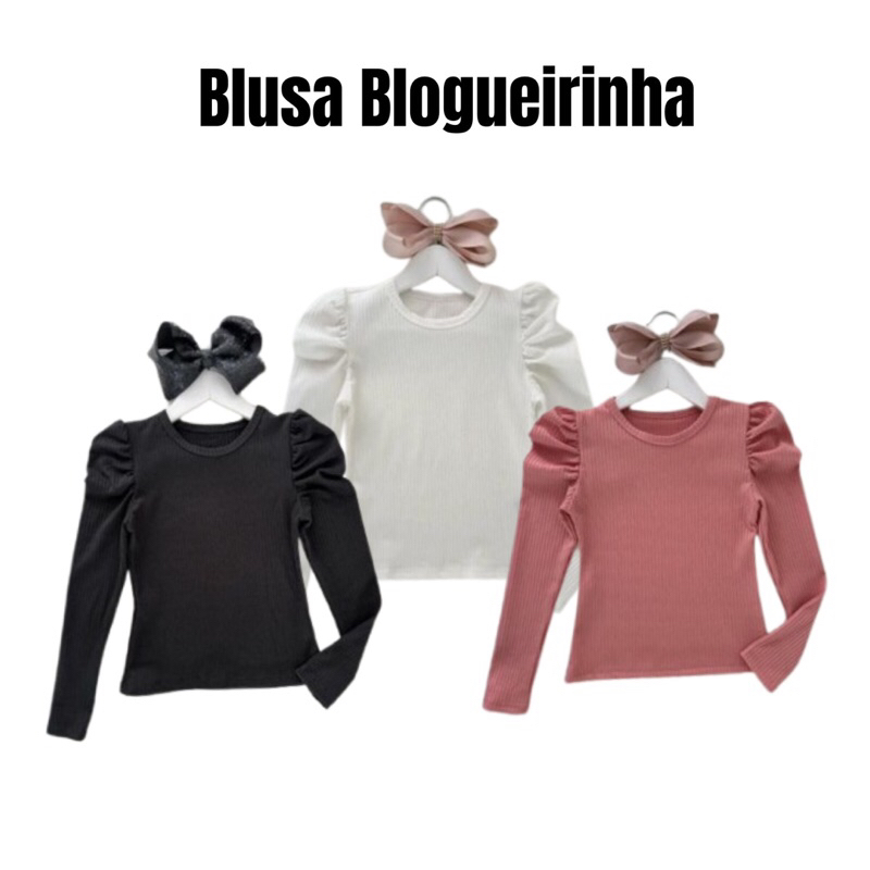 Blusinha Infantil Princesa Manga Longa Para Frio