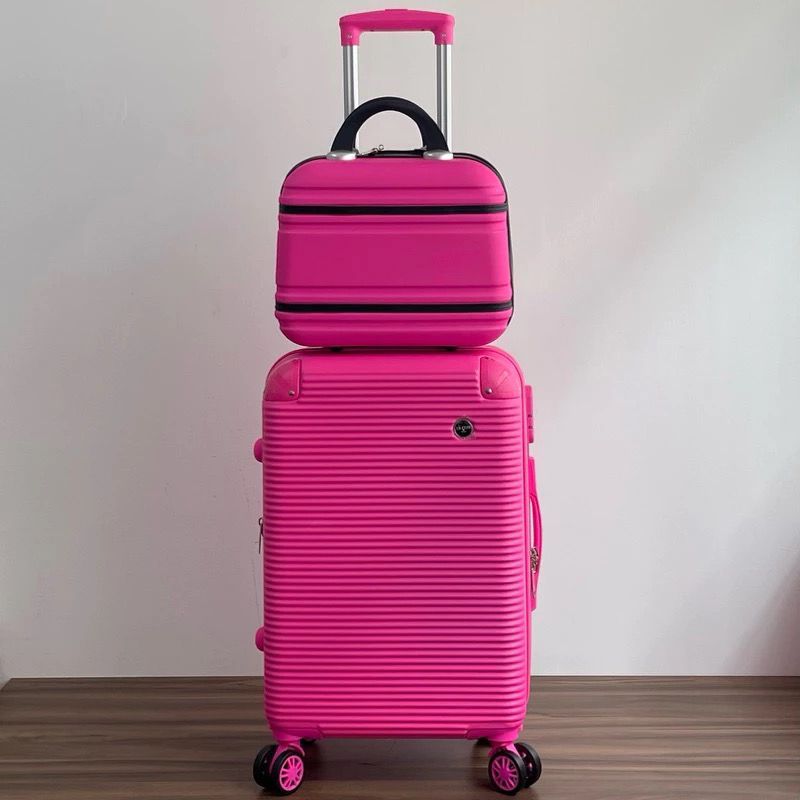 kit De Mala De Bordo + Frasqueira, Alto Qualidade, Rodinhas 360',ABS em Oferta na Shopee