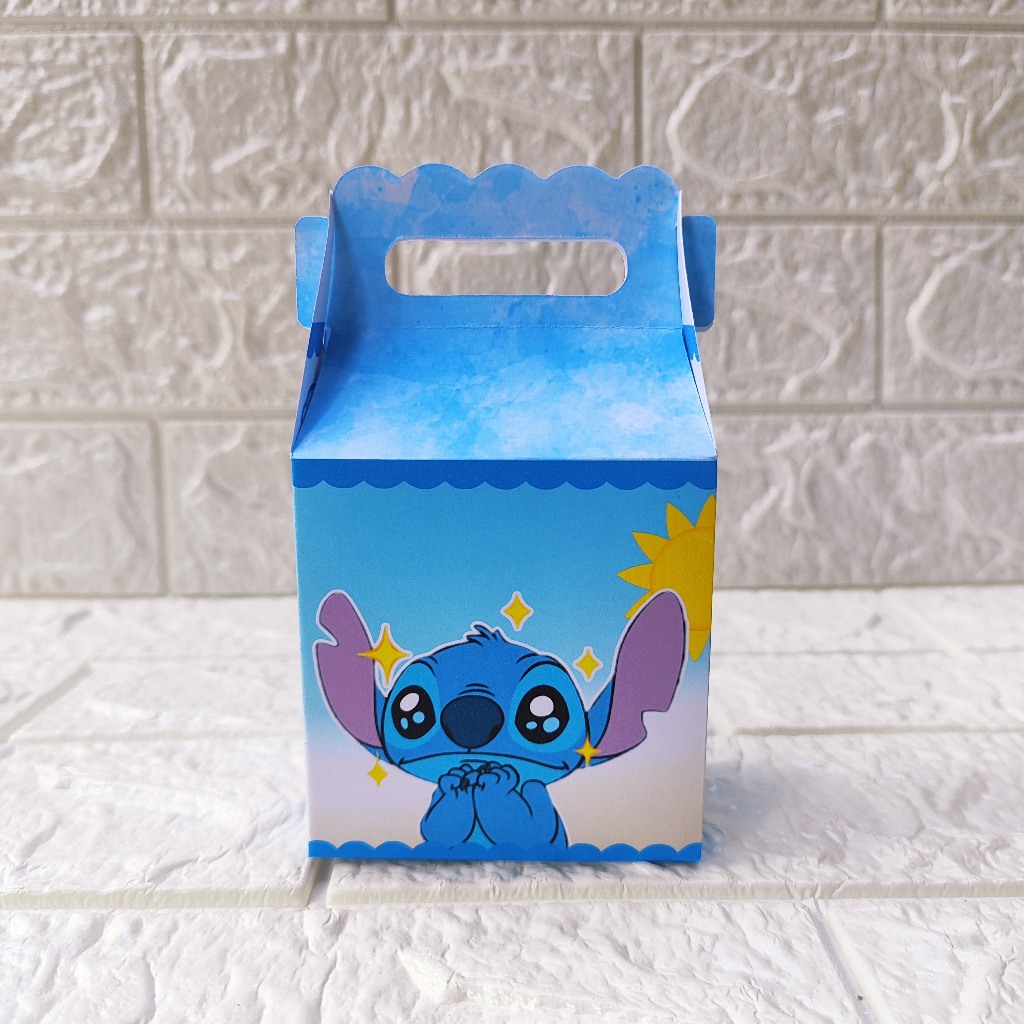 Caixa maletinha personalizada STITCH menino lembrancinha de festas de aniversário personalizados PEGUE E MONTE