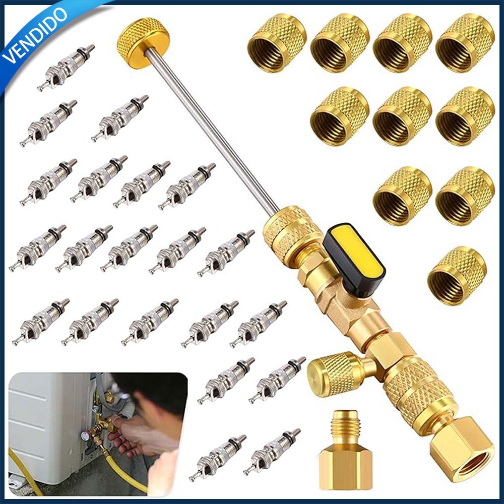 Automotive ar condicionado válvula núcleo de desmontagem chave de ar condicionado pipeline R22 R410A R404A R407C