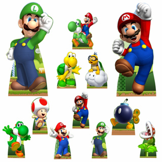 Super Mário Super Kit 12 Totens De Mesa E Chão decoração de festa infantil em Oferta na Shopee