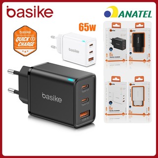 Basike Carregador Tipo-C de Carregamento Turbo 65w Fonte carga rápida Torre Carregar Celular Portátil em Oferta na Shopee