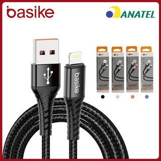 Basike Cabo Carregador Celular 3A Turbo Rápido Reforçado  V8 / TipoC / iphone - Lightining em Oferta na Shopee