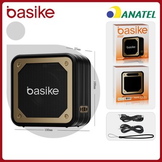 Basike 060 Caixa de Som com Bluetooth portátil sem fio Hifi Tws 1+1 Com Rgb Fm Ipx6 RAD060 em Oferta na Shopee
