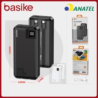 Basike Carregador Portátil Power Bank 20000mAh Bateria Externa Para iPhone Samsung Pow079 em Oferta na Shopee