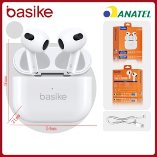 Basike Fone de Ouvido Sem Fio  Com Cancelamento De Ruído Bluetooth Pop-Up para iOS e Android em Oferta na Shopee