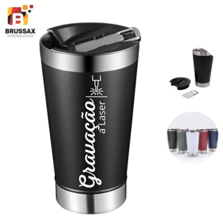 COPO TÉRMICO COM ABRIDOR DE GARRAFA - PERSONALIZADO NOME, LOGO, TIME - 473ML em Oferta na Shopee