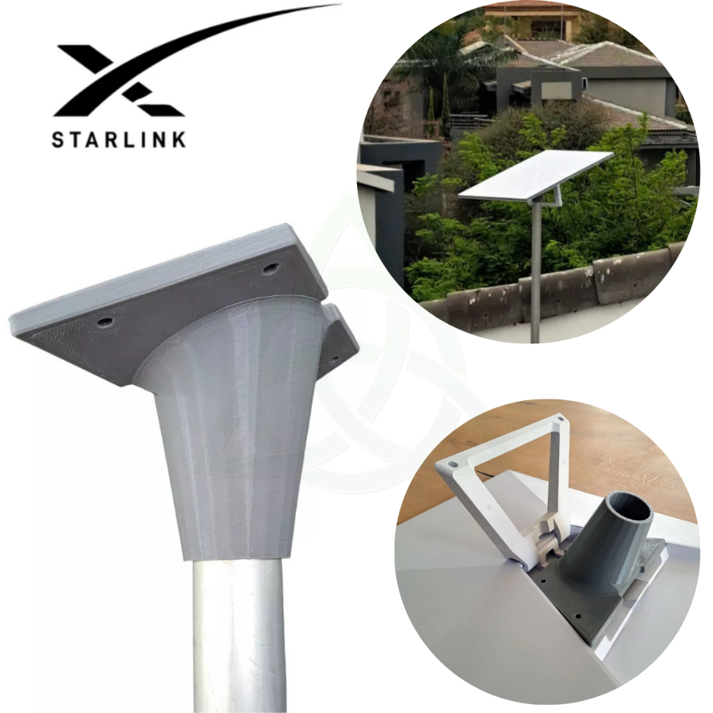 Suporte acoplador para Antena Starlink 3º Geração Compatível com tubo Sky, Century, Vivensis, W3SAT
