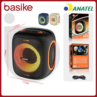 Basike Caixa De Som Portátil Bluetooth HiFi Subwoofer Tws1+1 Ipx5 Com Rgb/FM Speaker RAD127 em Oferta na Shopee