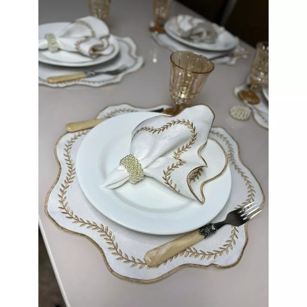 Kit Jogo Americano 4 Pçs Souplats Mesa De 2 Lugares Para Casal Namorados Mesa Posta Guardanapo Supla — imagem 1
