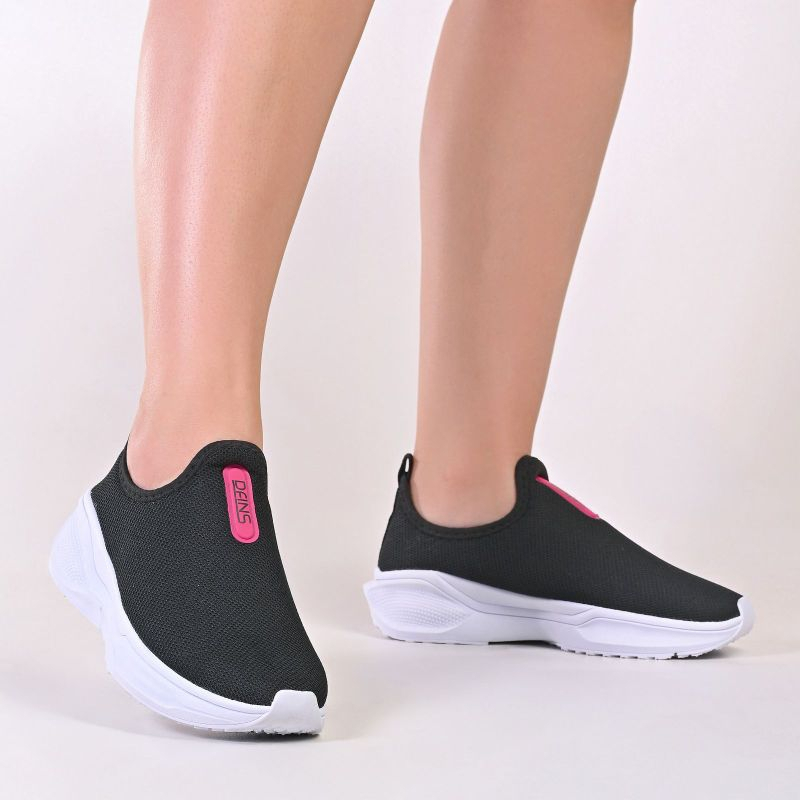 Tênis Meia Calce Fácil Feminino Slip On Academia Caminhada Treino Botinha Sport Palmilha