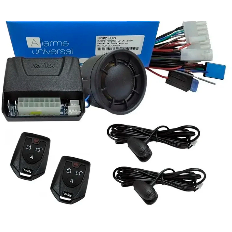 Alarme Automotivo Universal FKS Com Bloqueio Antifurto e 2 Controles