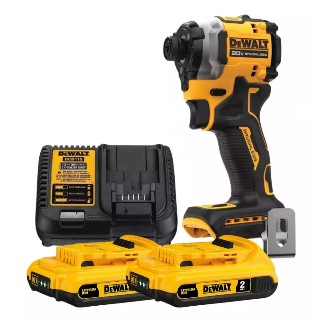 Parafusadeira Impacto Brushless Dewalt Dcf850 2 Baterias 2ah com Carregador em Oferta na Shopee