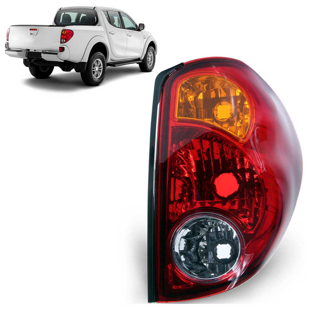 Lanterna Traseira L200 Triton 2006 2007 2008 2009 2010 2011 2012 A 2016 Tricolor Lente Lisa Acrílico em Oferta na Shopee