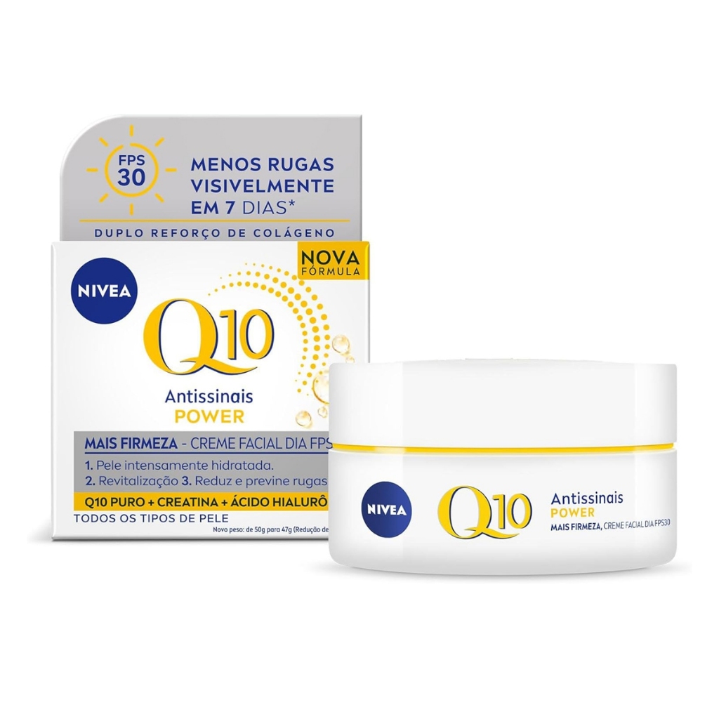 Creme Facial Antissinais Q10 Power Diurno Todos os Tipos de Pele Nivea - 47g em Oferta na Shopee