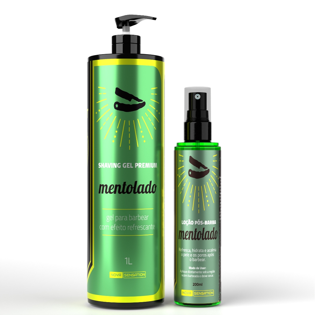 Kit Barbear Loção Pós Barba Shaving Gel Creme De Barbear