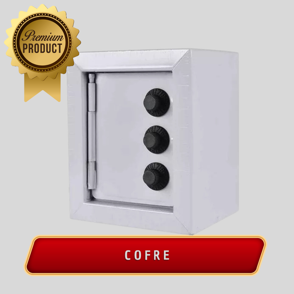 Mini Cofre Metal 10x8x12cm Com Segredo Utilidades Segurança Original